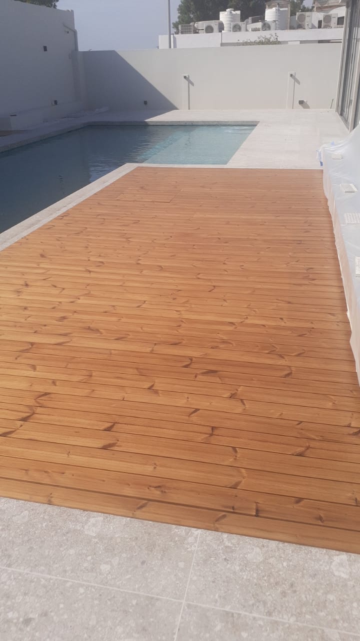 Private villa pool decking 2024