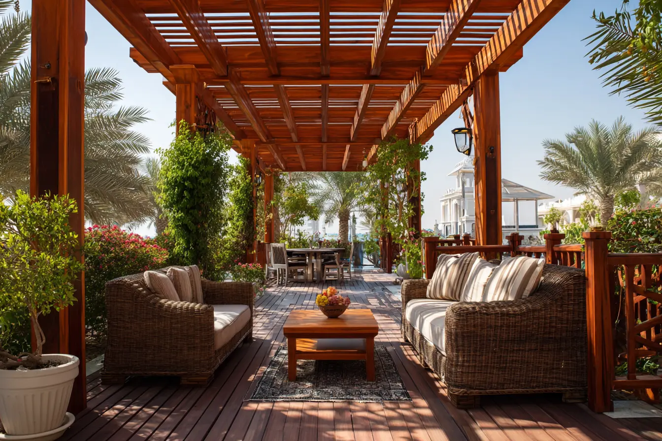 Top 7 Stunning Wood Pergola in Dubai Ideas for a Luxurious Outdoor Space